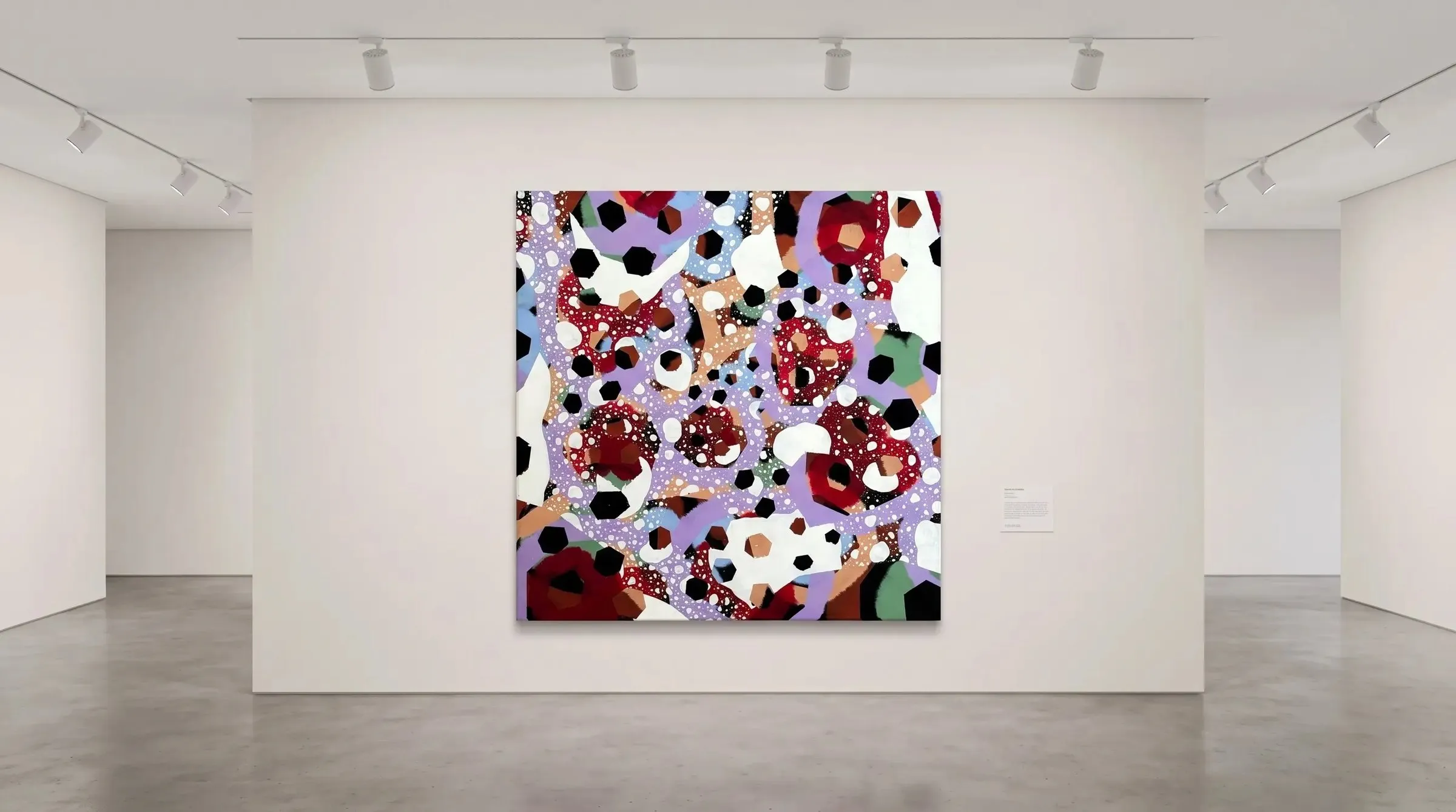 Lila snö — shown in a space
